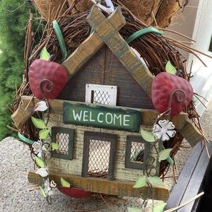 Welcome door wreath